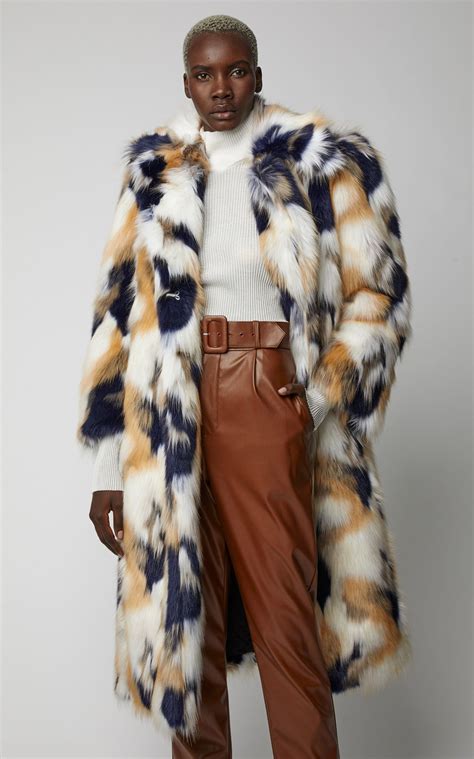 givenchy oversized faux fur coat|Oversized coat in faux fur .